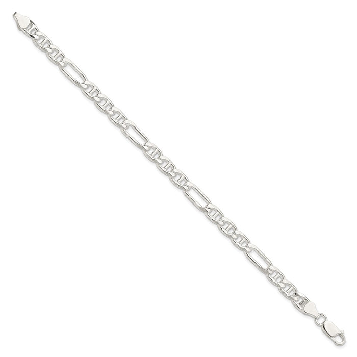 High-Quality 6.5mm Sterling Silver Figaro Anchor Link Chain - Stylish Value!-2