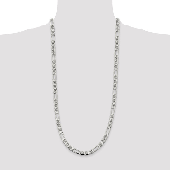 Buy Exclusive 7.5mm Figaro Anchor Link Chain | High-Quality Sterling Silver-4