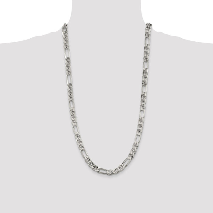 High-quality 8.25mm Sterling Silver Figaro Anchor Link Chain - Stylish Value!-4