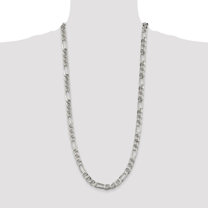 Buy Stylish 8.25mm Sterling Silver Figaro Anchor Link Chain - Luxury Value!-4