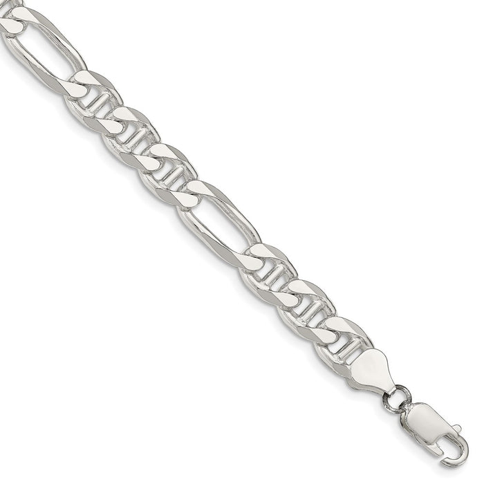 Buy Exclusive 8.25mm Sterling Silver Figaro Anchor Link Chain - Stylish Value-1