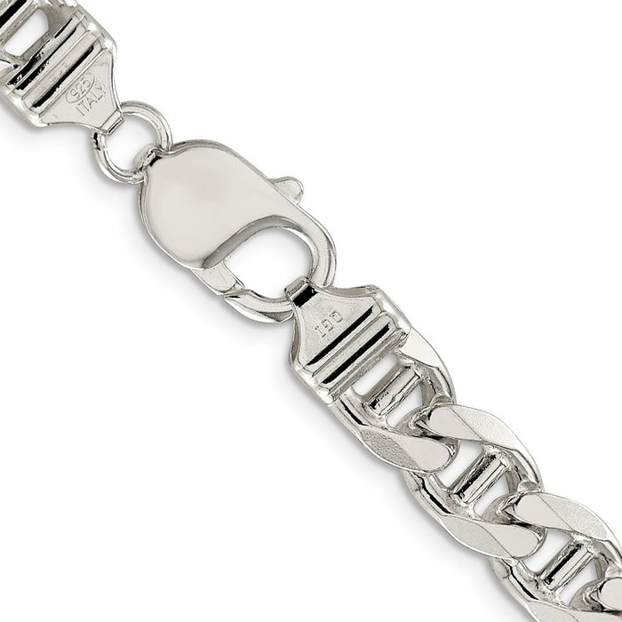 Buy Stylish 8.75mm Sterling Silver Figaro Anchor Link Chain - Affordable Luxury-3