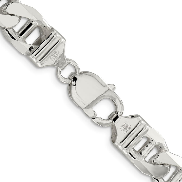 Buy Stylish 10.65mm Sterling Silver Figaro Anchor Chain - Luxury Value Item-3