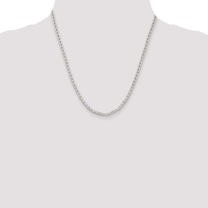 Buy 3mm Flat Anchor Chain in Sterling Silver - Stylish & Affordable Jewelry-4