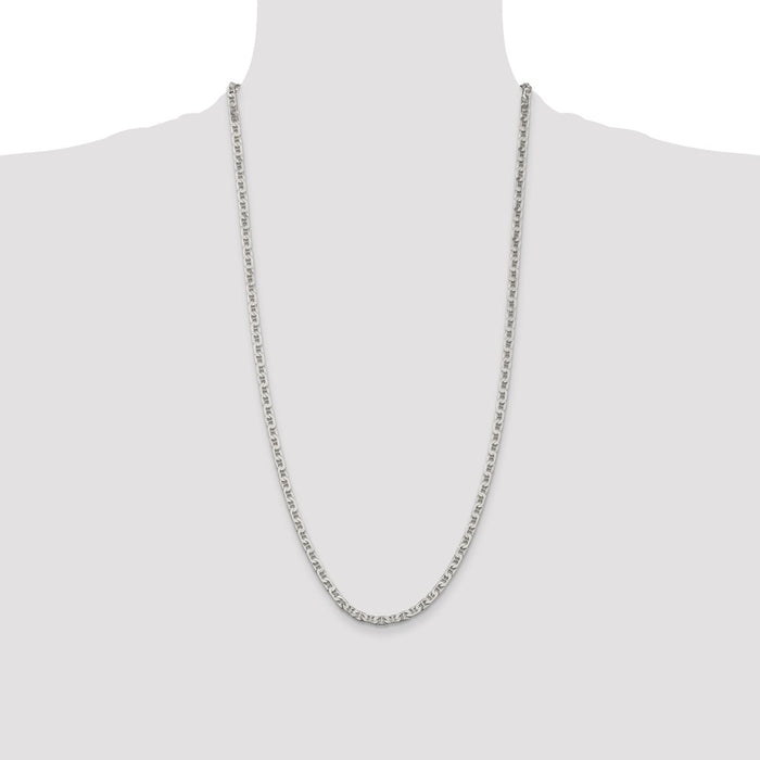 Buy Stylish 3.75mm Sterling Silver Flat Anchor Link Chain - Affordable Luxury!-4