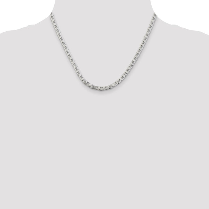 Buy Stylish 4.5mm Flat Anchor Chain in Sterling Silver - Affordable Luxury!-4