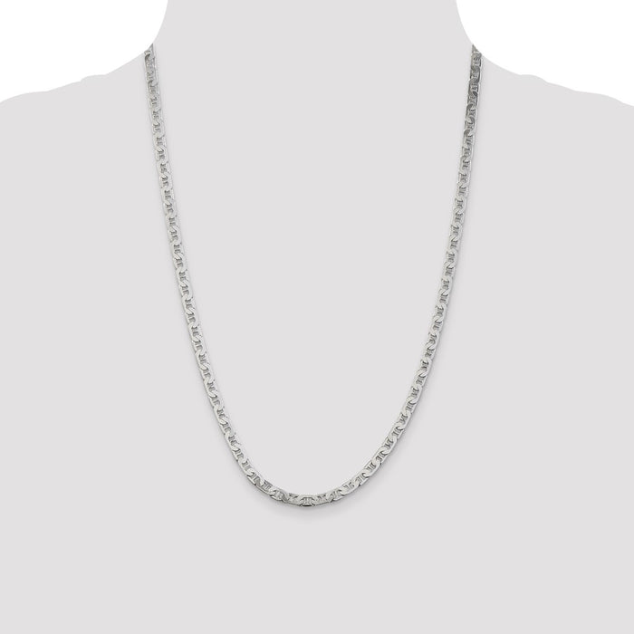 Buy Stylish 4.5mm Sterling Silver Flat Anchor Chain - Affordable Luxury Jewelry-4