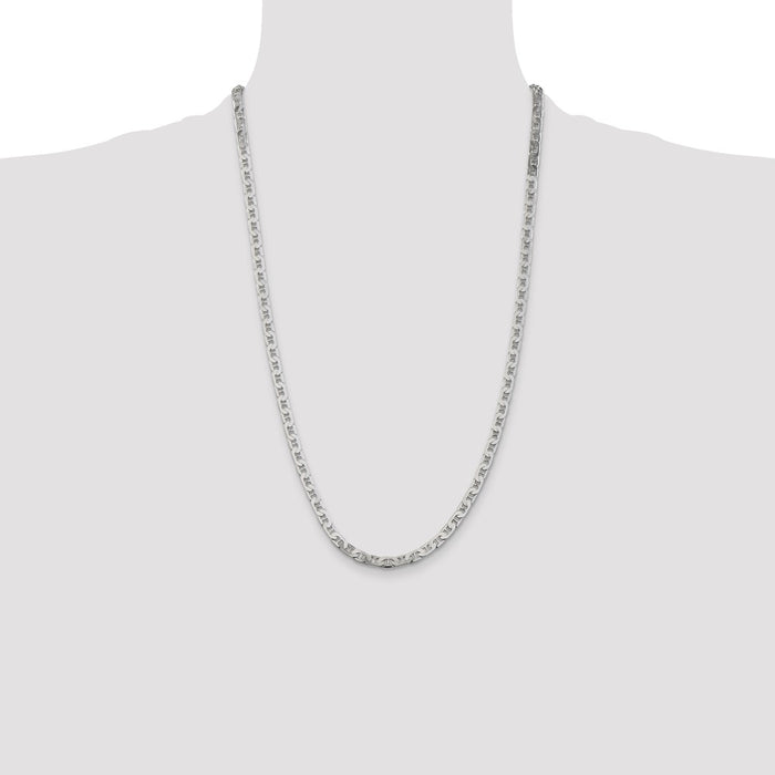 Exclusive 4.5mm Sterling Silver Flat Anchor Link Chain - Stylish & Affordable!-4