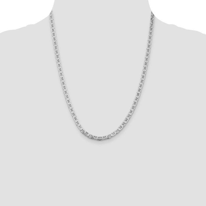 Buy Stylish Rhodium-Plated Sterling Silver 4.5mm Anchor Chain - Luxury Value!-4