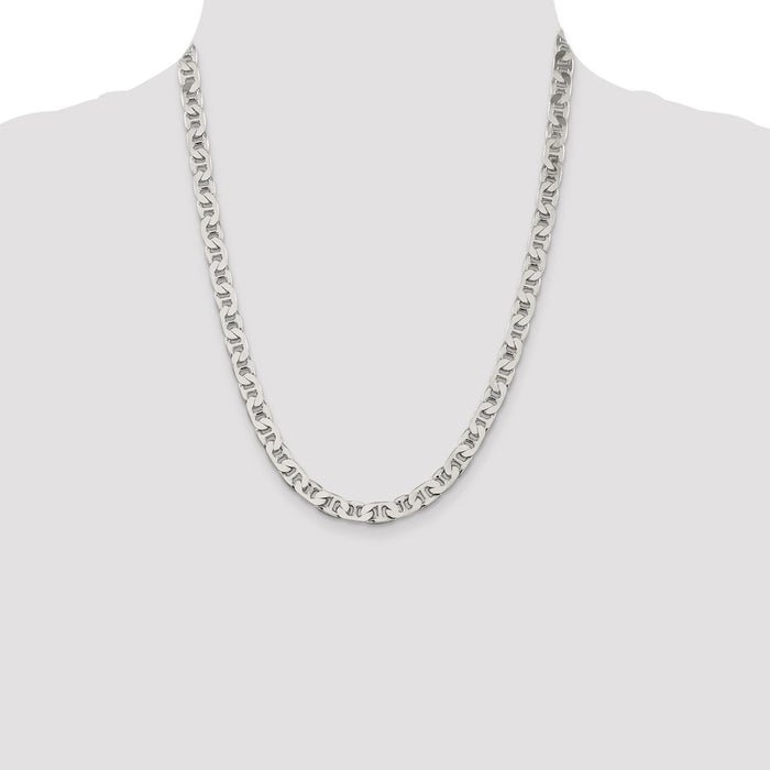 Buy Stylish 6.5mm Sterling Silver Flat Anchor Chain - Exclusive Value Piece!-4