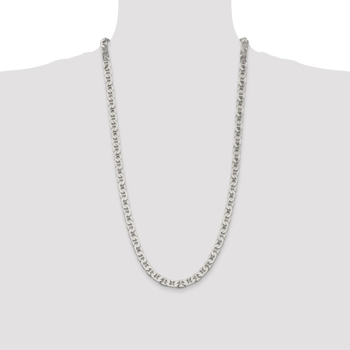 Buy Stylish 6.5mm Sterling Silver Flat Anchor Chain - Affordable Luxury Jewelry-4