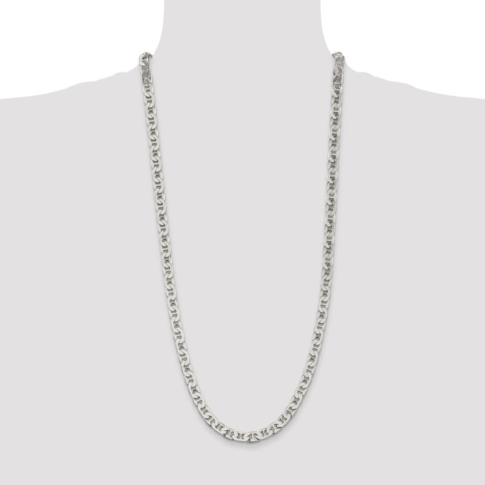 Buy Stylish 6.5mm Sterling Silver Flat Anchor Link Chain - Affordable Luxury!-4