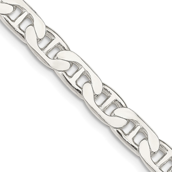 Exclusive 6.5mm Sterling Silver Flat Anchor Link Chain - Affordable Luxury!-1