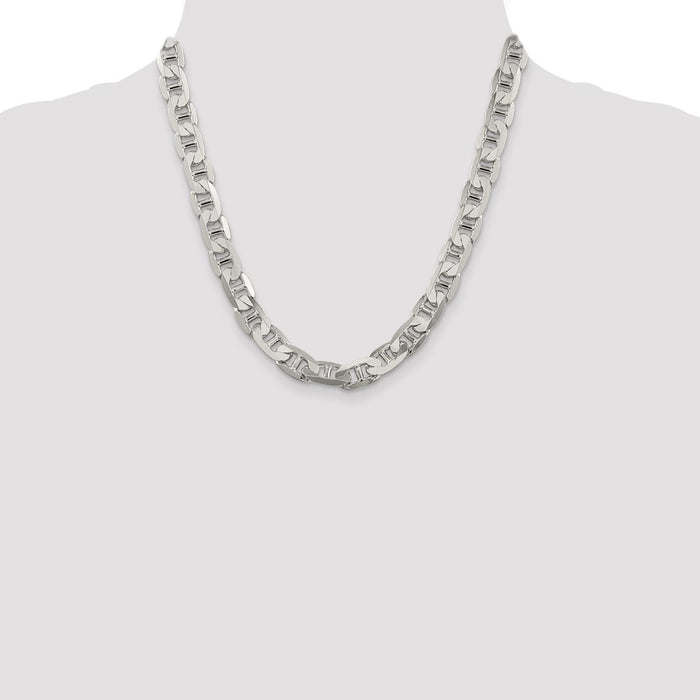 Exclusive 9.5mm Flat Anchor Chain in Sterling Silver - Stylish & Affordable-4