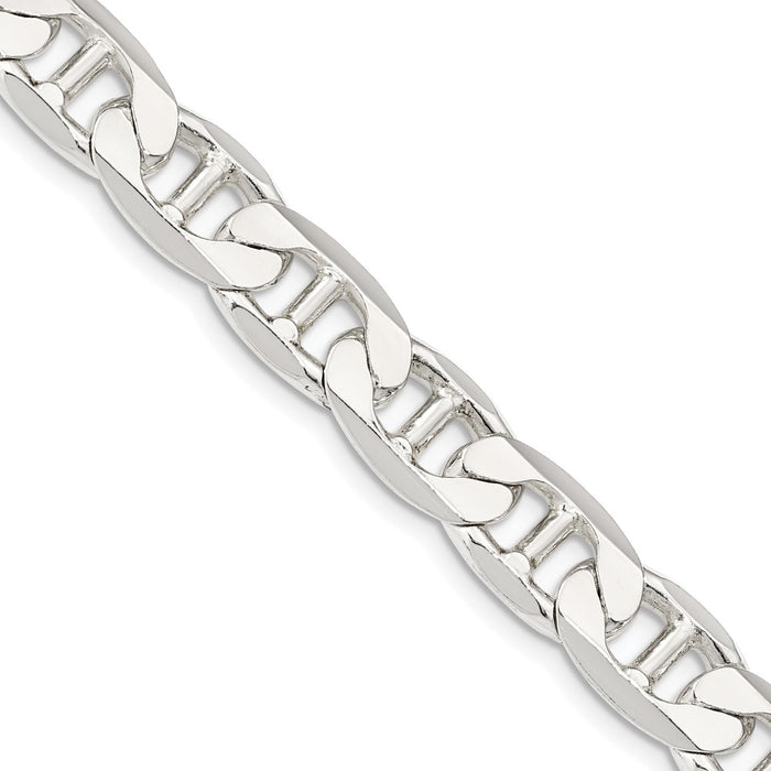 Exclusive 9.5mm Flat Anchor Chain in Sterling Silver - Stylish & Affordable-1
