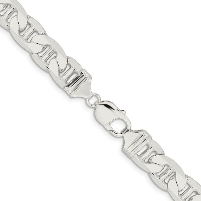 Buy Exclusive 11.5mm Sterling Silver Flat Anchor Link Chain - Stylish Value!-3