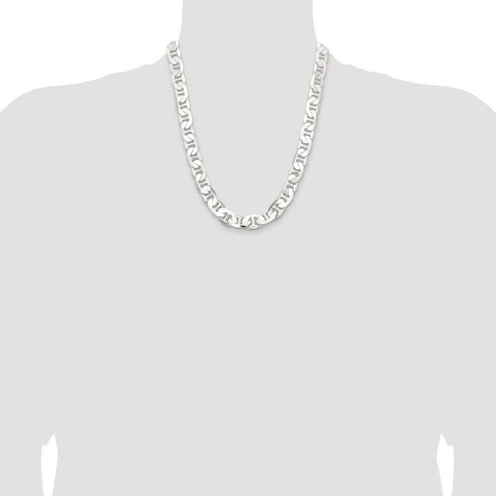 Buy Exclusive 11.5mm Sterling Silver Flat Anchor Link Chain - Stylish Value!-4