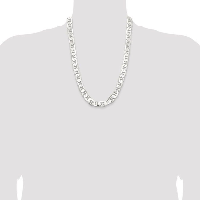 Buy Stylish 11.5mm Sterling Silver Flat Anchor Link Chain - Luxury Value-4