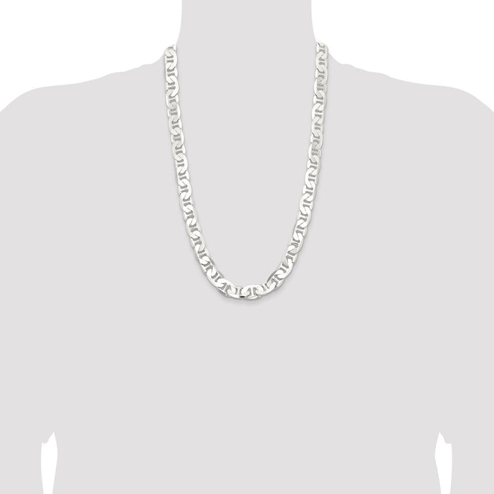 Buy Stylish 11.5mm Sterling Silver Flat Anchor Link Chain - Affordable Luxury-4