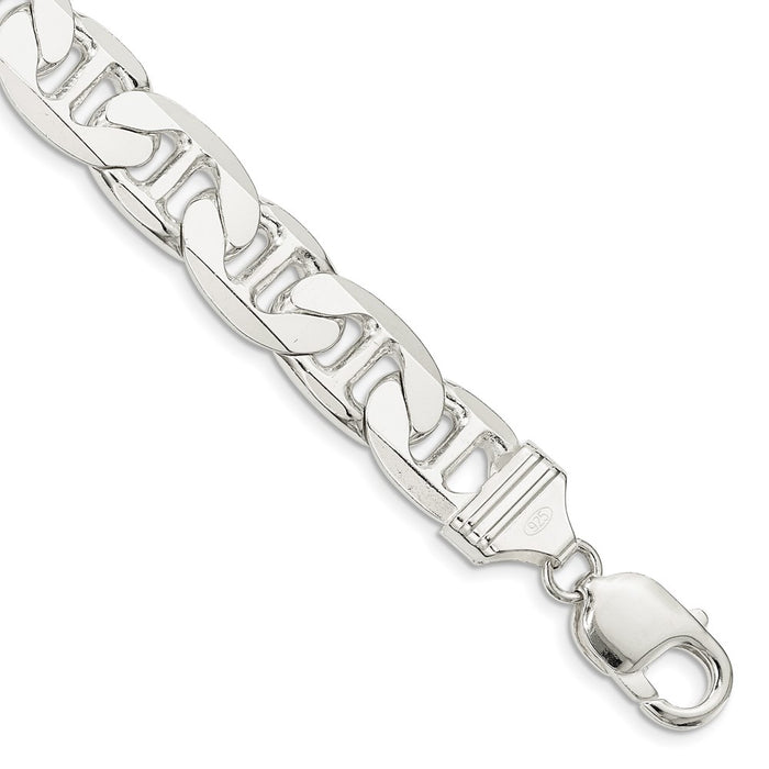 Buy Stylish 11.5mm Sterling Silver Flat Anchor Link Chain - Luxury Value!-1
