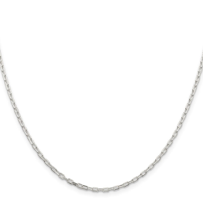 High-Quality 2.2mm Diamond-Cut Long Link Chain in Sterling Silver - Stylish Value-2