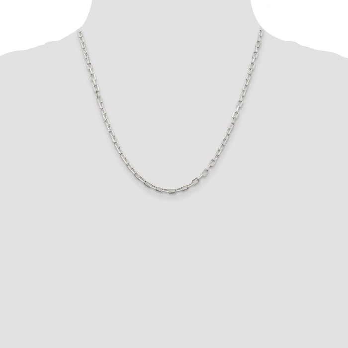 Buy Stylish 3.75mm Diamond-Cut Long Link Cable Chain in Sterling Silver-4