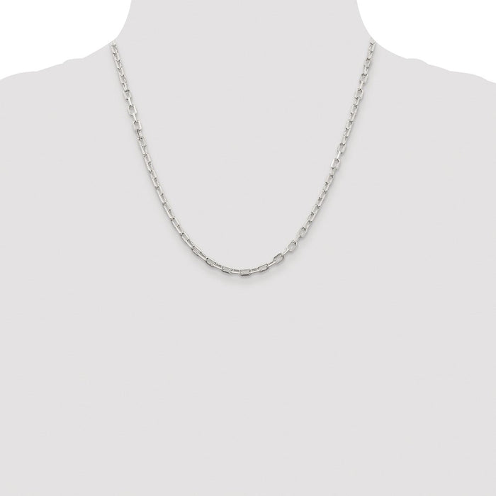 Buy Stylish Rhodium-Plated Sterling Silver 3.75mm Diamond-Cut Chain-4