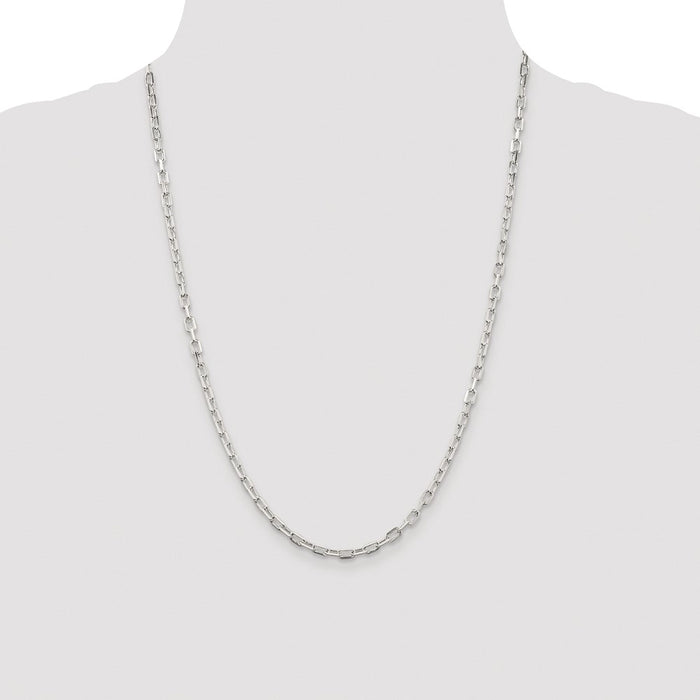 Buy Stylish Rhodium-Plated Sterling Silver 3.75mm Diamond-Cut Chain-4