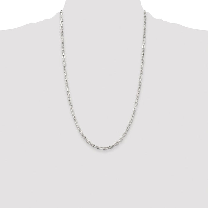 Buy Exclusive Rhodium-Plated Sterling Silver 3.75mm Diamond-Cut Chain-4
