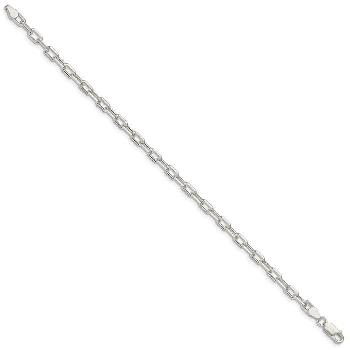 Buy Stylish 4.5mm Diamond-Cut Long Link Chain in Sterling Silver - Luxury Value-2