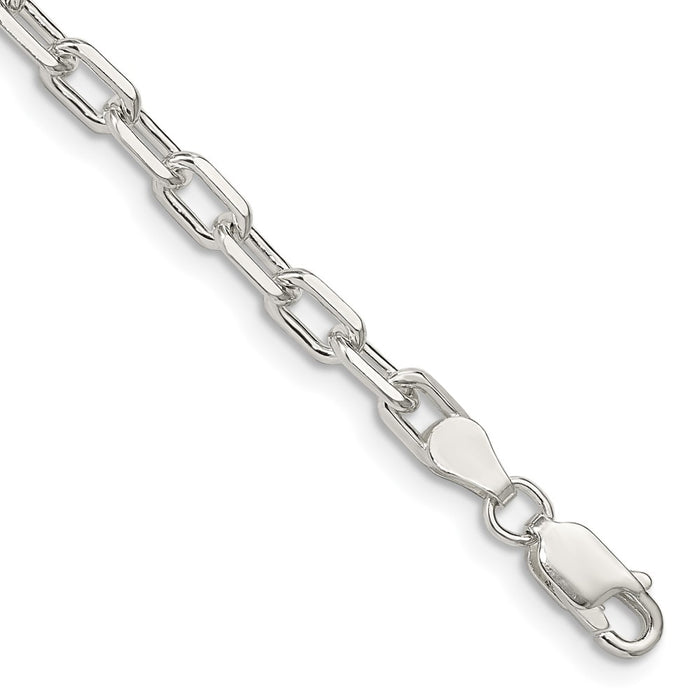 Buy Stylish 4.5mm Diamond-Cut Long Link Chain in Sterling Silver - Luxury Value-1