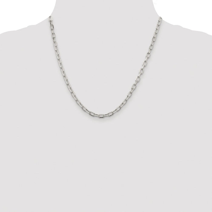 High-Quality Rhodium-Plated Sterling Silver 4.5mm Chain - Stylish Value!-4