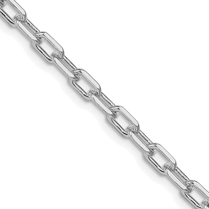 Buy Stylish Rhodium-Plated Sterling Silver 4.5mm Diamond-Cut Chain - Affordable Elegance-1