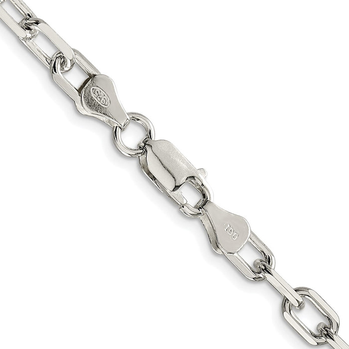 Buy Stylish Rhodium-Plated Sterling Silver 5.75mm Diamond-Cut Chain - Luxury Value!-3