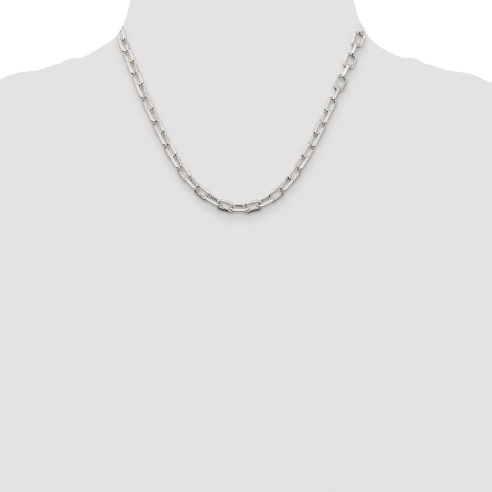 Buy Stylish Rhodium-Plated Sterling Silver 5.75mm Diamond-Cut Chain-4