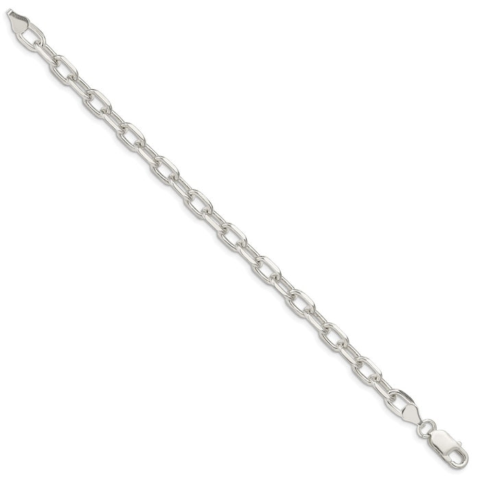 Buy Stylish 6.65mm Diamond-Cut Long Link Cable Chain in Sterling Silver-2
