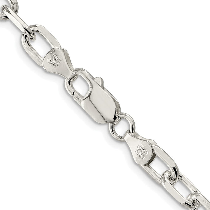 Buy Luxury Rhodium-Plated Sterling Silver 6.65mm Diamond-Cut Chain-3