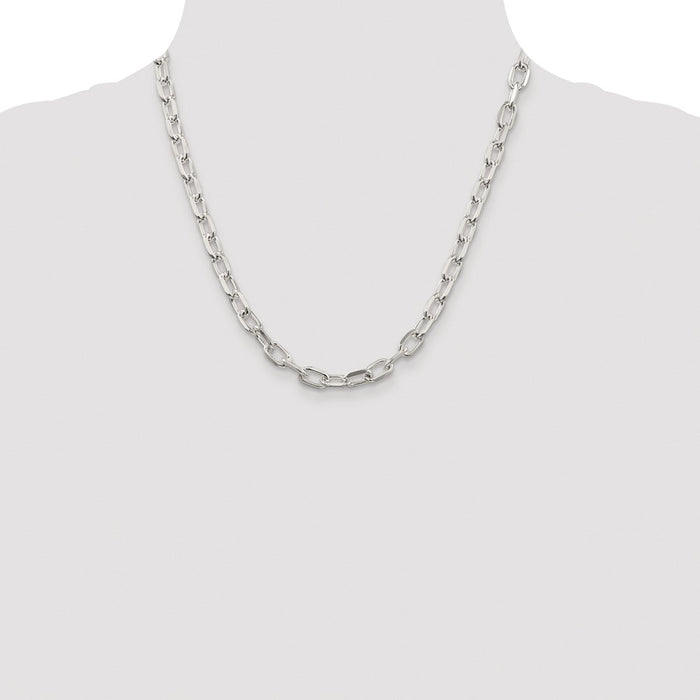 Buy Exclusive Rhodium-Plated Sterling Silver 6.65mm Diamond-Cut Chain-4