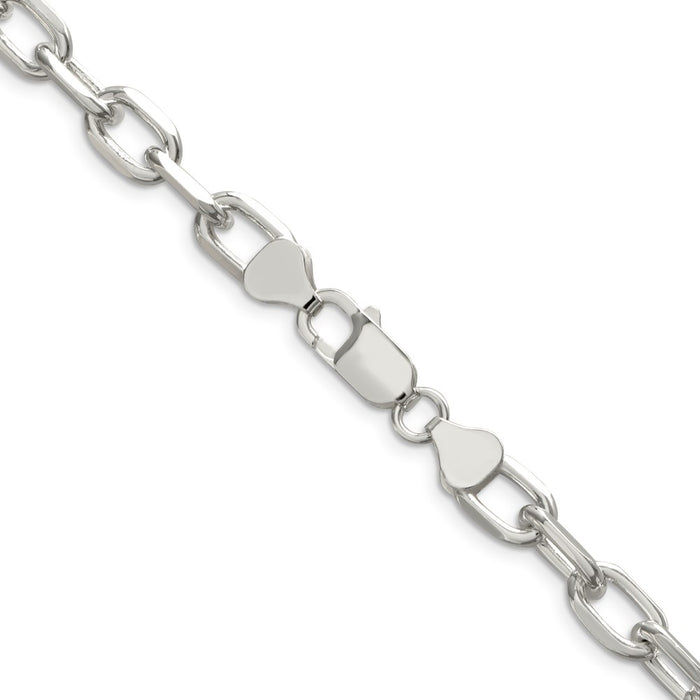 Buy Exclusive 7.5mm Diamond-Cut Long Link Cable Chain Necklace in Sterling Silver-3