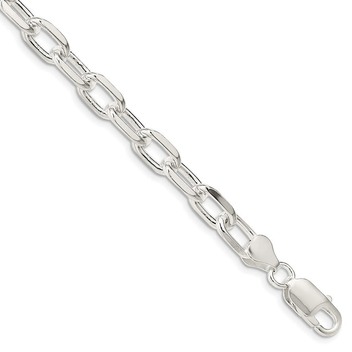 Exclusive 7.5mm Diamond-Cut Long Link Cable Chain in Sterling Silver - Stylish Value-1