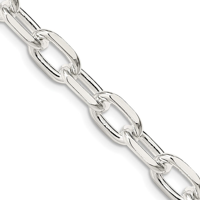 Buy Stylish 7.5mm Diamond-Cut Long Link Cable Chain in Sterling Silver-1