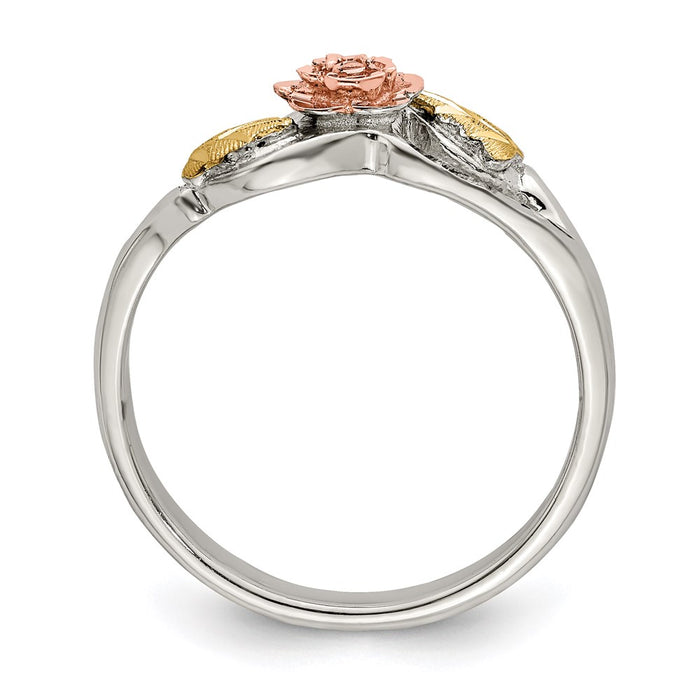 Order Landstrom's Mt. Rushmore Sterling Silver Rose Ring | Stylish 12K Gold Accents-2