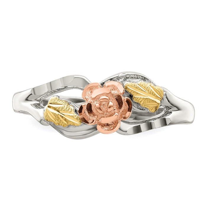 Buy High-Quality Landstrom's Mt. Rushmore Sterling Silver Rose Ring - Affordable 12K Gold Accents-4