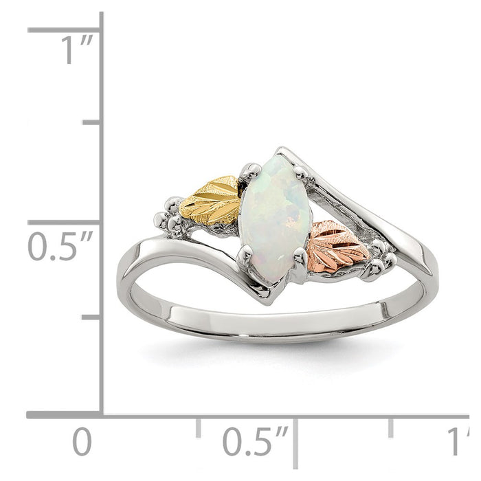 Shop Landstrom's Mt. Rushmore Sterling Silver Ring | 12K Gold, Lab-Created Opal, Stylish Design-4