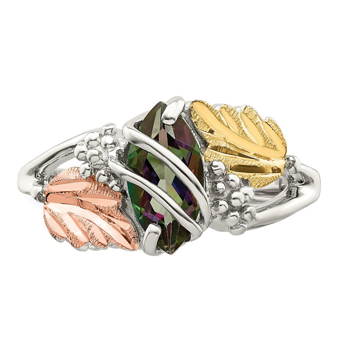 Shop Landstrom's Mt. Rushmore Sterling Silver Ring | 12K Gold & Mystic Fire Topaz-4
