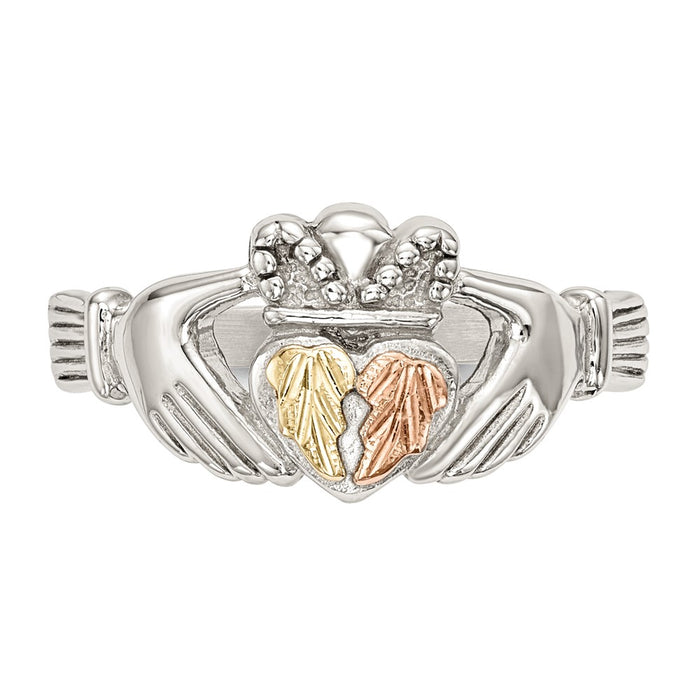 Shop Designer Landstrom's Sterling Silver Claddagh Ring - 12K Gold Accents, Stylish Value-4