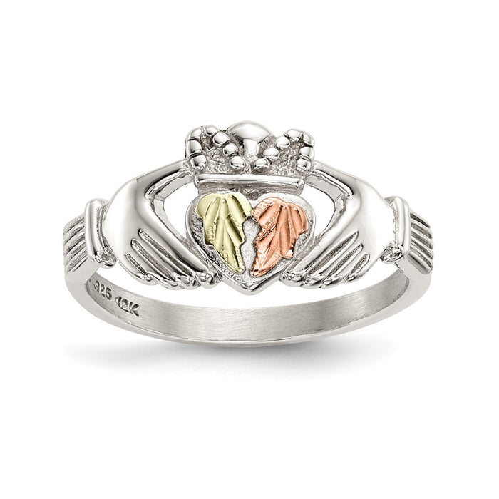 Buy High-Quality Landstrom's Sterling Silver Claddagh Ring with 12K Gold Accents-1