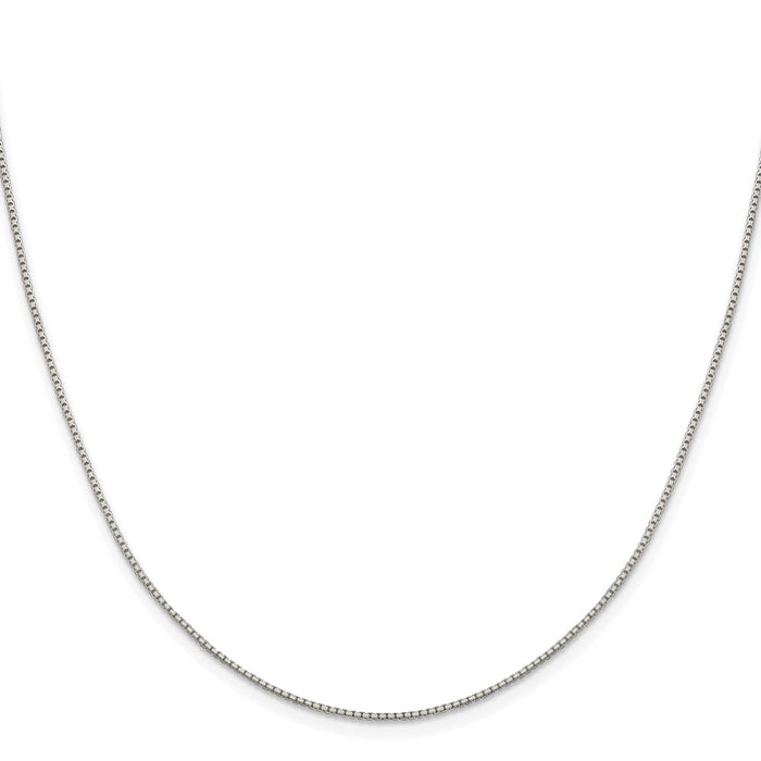Buy Exclusive Rhodium-Plated Sterling Silver 1.15mm Diamond-Cut Chain - Stylish!-2