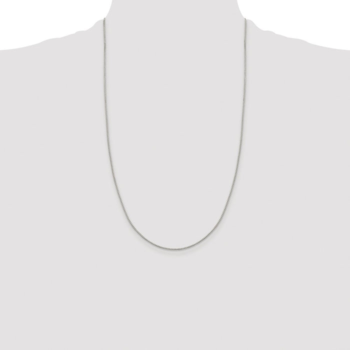 Buy Exclusive Rhodium-Plated Sterling Silver 1.15mm Diamond-Cut Chain - Stylish!-4