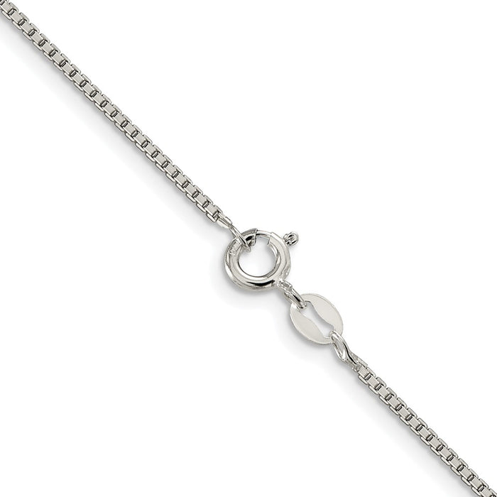 Designer Rhodium-Plated Sterling Silver 1.25mm Diamond-Cut Box Chain - Stylish Value-3